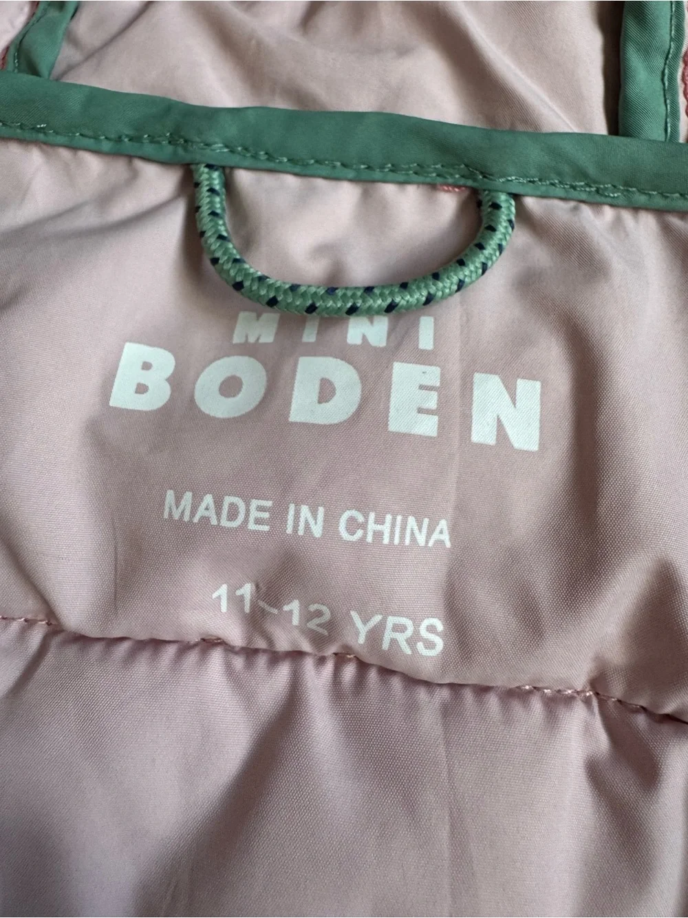 Mini Boden Kids' Pack-away Padded Jacket Rose Red- Size 11-12